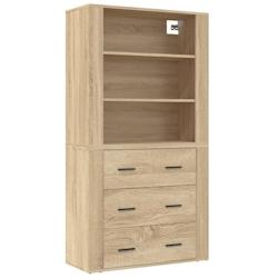 Helloshop26 - Buffet bahut commode armoire meuble de rangement organisateur cuisine salle de séjour salon haut sonoma bois 02_0034214 - 3000211641464_0
