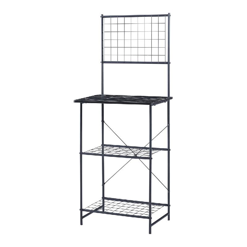 Helloshop26 - Étagère de cuisine 150 x 60 x 42 cm noir effet marbre 03_0006971 - noir métal 3001854982723_0