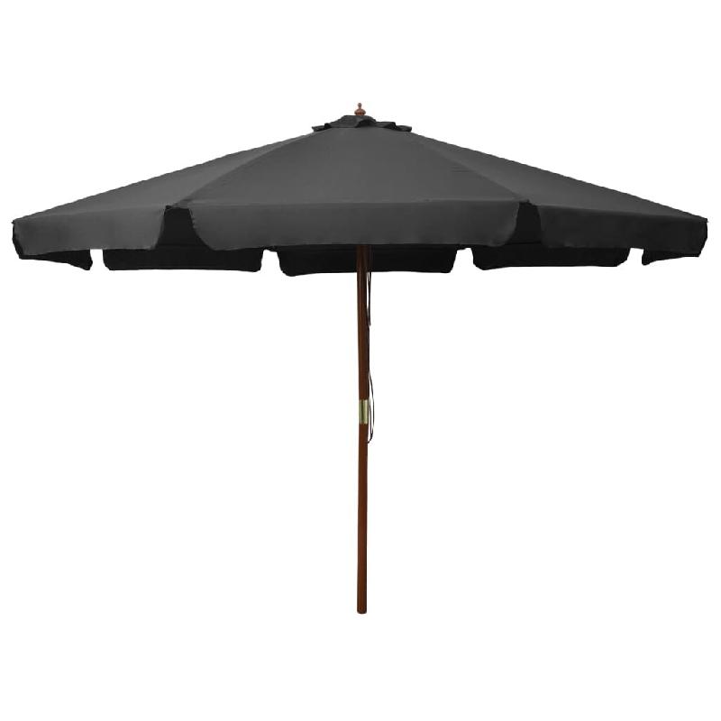 Helloshop26 - Parasol avec mât en bois 330 cm anthracite 02_0008119 - 3000434547765_0