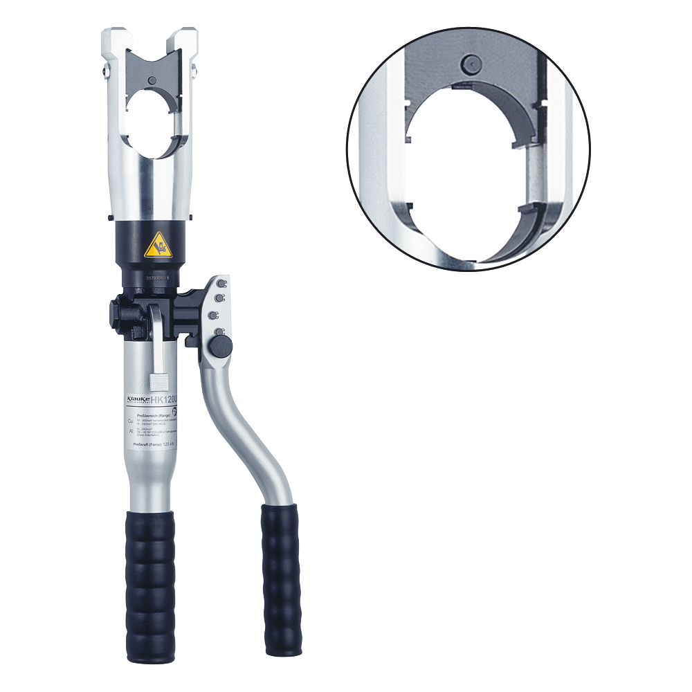 HK120U - Presse de sertissage hydraulique avec tête pivotante 320° et capacité jusqu'à 400 mm²_0