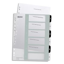 INTERCALAIRES EN PLASTIQUE WOW, NUMÉROTÉ, 1-6 - LOT DE 3