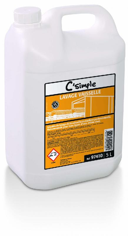 Lot de 6 bidons de 5 litres - Liquide lavage vaisselle inodore - Base forte_0