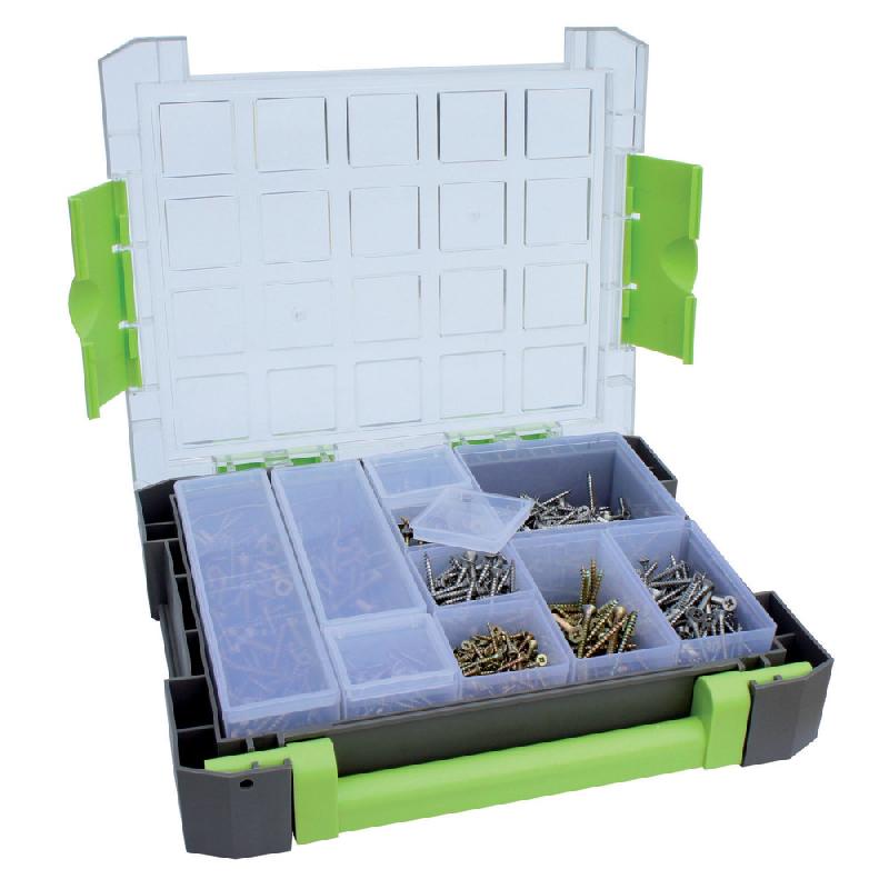MALLETTE DE RANGEMENT 10 GODETS + COUVERCLE
