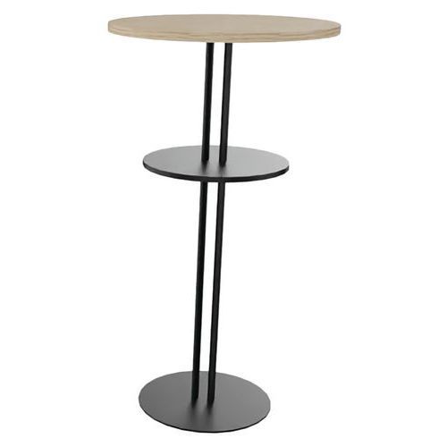 MANGE DEBOUT ROXANE Ø 60CM 2 PLT PC 2 TUBES CHÊNE FIL/NOIR