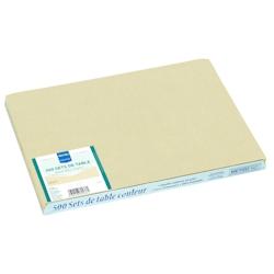 METRO Professional - 3000 sets de table jetable en papier lisse effet nature - Format 30X40 cm - couleur kraft brun - 6 paquets de 500 - beige papier_0