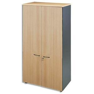 Armoire haute MT International - Portes pleines - MT3 Confort - L91 x H182 x P43 cm - Hêtre anthracite_0