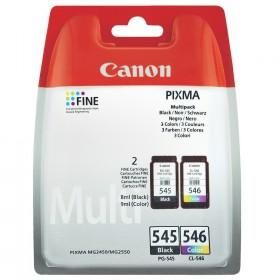 PACK DE 2 CARTOUCHES ENCRE CANON PG-545 NOIRE ET CL-546 COULEUR