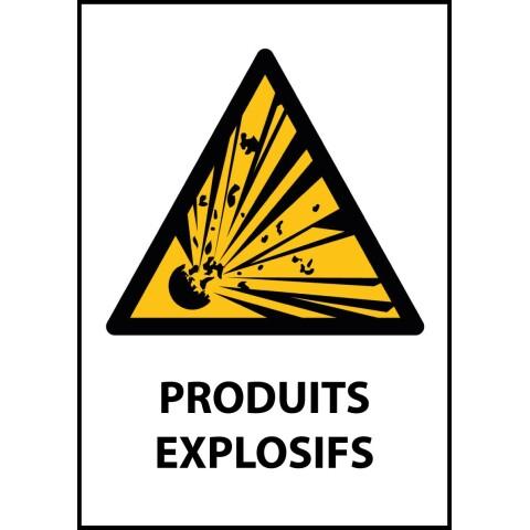 PANNEAU DANGER - PRODUITS EXPLOSIFS - W002 - NORME ISO 7010 PVC 2 MM A3
