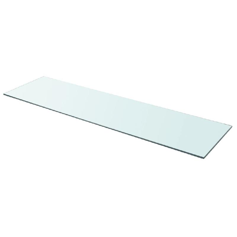 Panneau pour étagère en verre trempé transparent - 110 x 30 cm - Capacité 15 kg_0