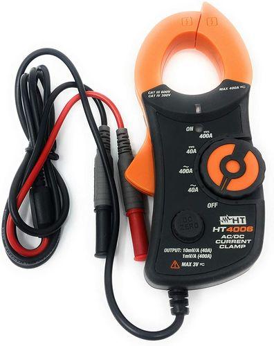 PINCE DE COURANT RIGIDE 0.1-400A AC/DC - MÂCHOIRE 30MM - CÂBLE 1M, CONNECTEURS BANANE - HTIHT4006