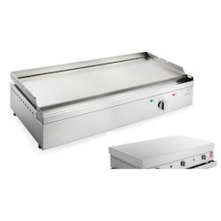 Plancha CHEF 80 ELEC - Lisse + Couvercle PLANET - gris inox 400113_0