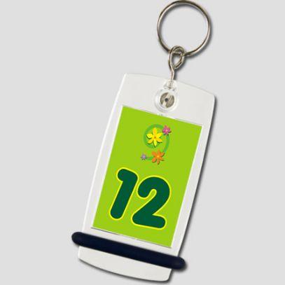 Porte-clé camping - joint noir - en polycarbonate - 79x43x6 mm_0
