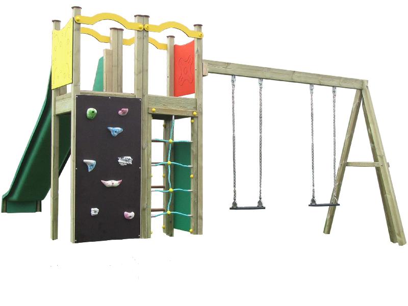 Portique Apotcho - Toboggan et structure de jeux pour aire de jeux_0