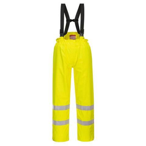 PORTWEST S781 PANTALON BIZFLAME RAIN DOUBLÉ HI-VIS FR ANTISTATIQUE JAUNE - TAILLE M - STANDARD