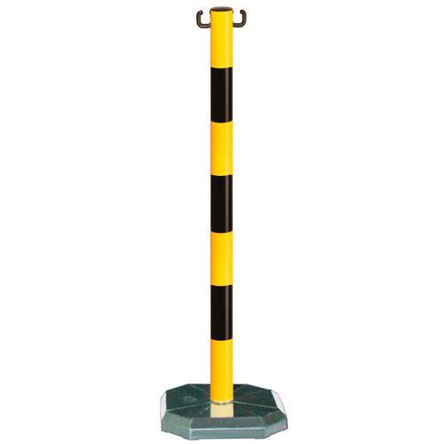 POTEAU PVC SUR SOCLE FINITION JAUNE/NOIR À LESTER - CROSO