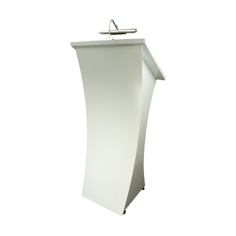 Pupitre en bois Neptune - blanc - Bravour® - design élégant et incurvé avec panneau de lecture pratique_0