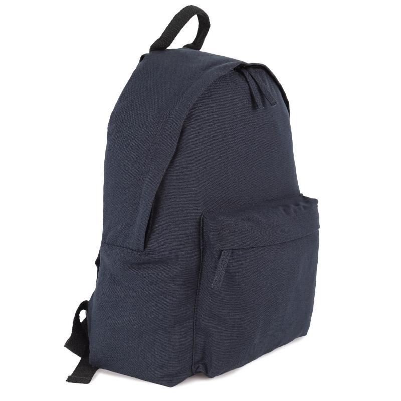 Sac à dos en coton 100% - Réf: KI0935 - Kimood - avec poche avant zippée, dos matelassé et bretelles ajustables_0