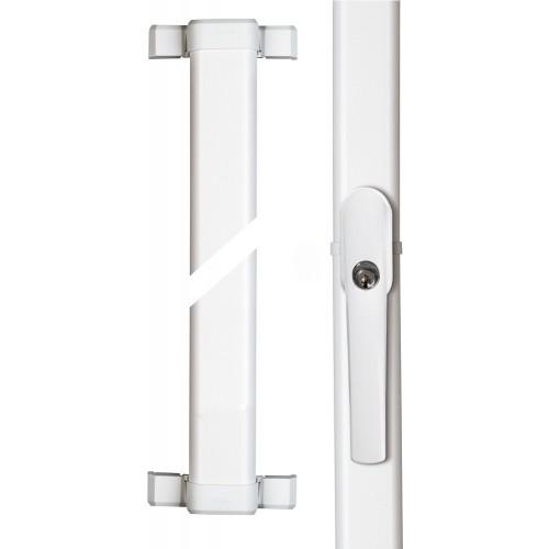 SERRURE DE FENÊTRE MULTIPOINTS - AVEC POIGNÉE À CLÉ - ARGENT - FOS550 ABUS