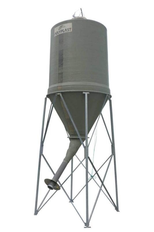 Silogd6 - stockage des céréales - silo à grains à cône axial et goulotte déportée - 6m3 - polyester monocoque_0