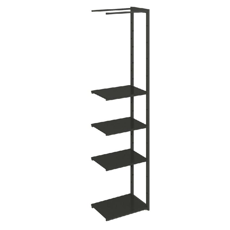 Suite structure Cage noir 58x40x240cm 4 tablettes noir_0