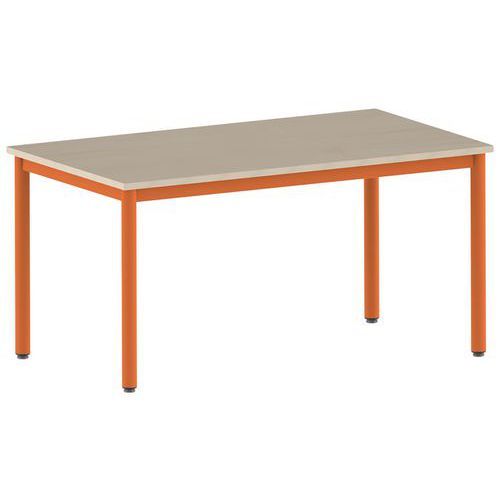 TABLE CARÉLIE 140 X 80 CM FIXE T5 STRAT ÉRABLE PAPAYE 2011 - MOBIDECOR