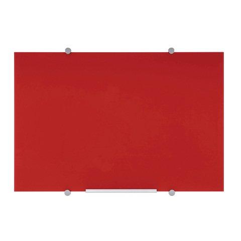 TABLEAU BLANC EN VERRE MAGNÉTIQUE FLOW DE BI-OFFICE, ROUGE, 120 X 90 CM