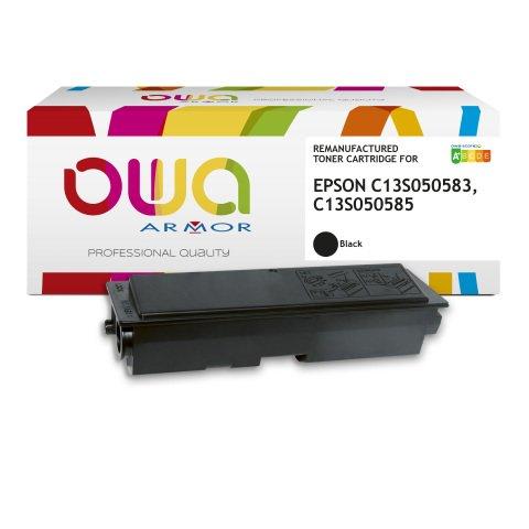 TONER REMANUFACTURÉ OWA - STANDARD - NOIR - POUR EPSON C13S050583, C13S050585