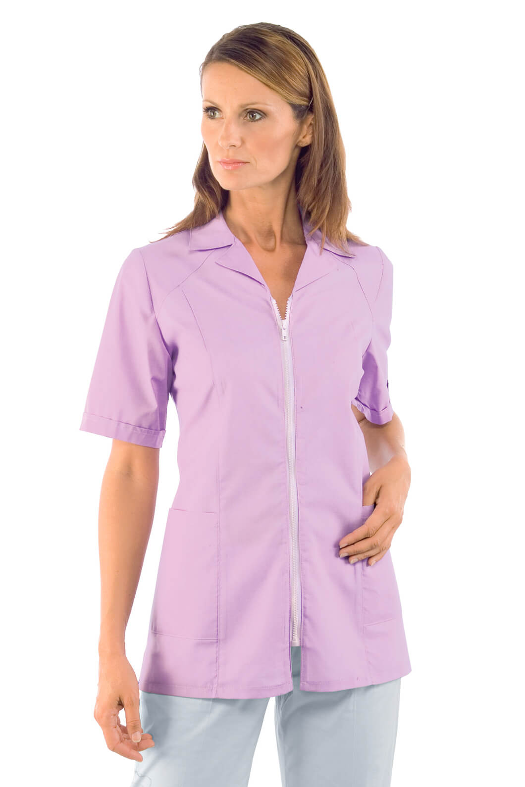 TUNIQUE MÉDICALE MANCHES COURTES BARCELLONA  LILAS