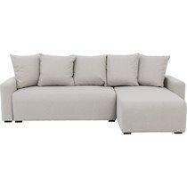 UB DESIGN Canapé lit Shelby angle droit convertible beige_0