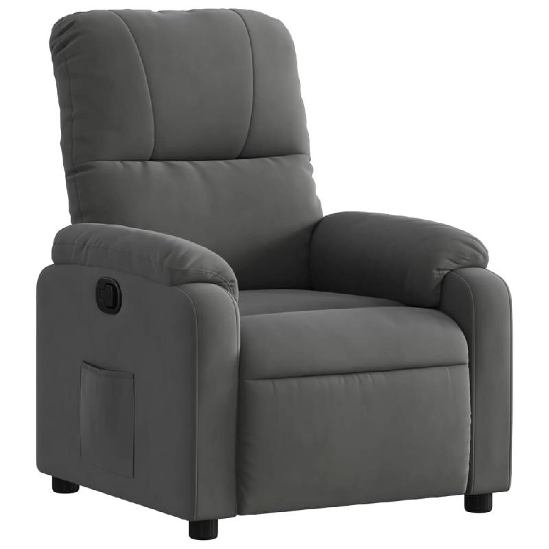 VidaXL Fauteuil inclinable gris foncé tissu microfibre Modèle Werviora - 373451_0