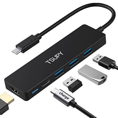 TSUPY HUB USB C 5 EN 1 ADAPTATEUR USB C VERS USB C HDMI 4K 3 USB 3.0 U_0