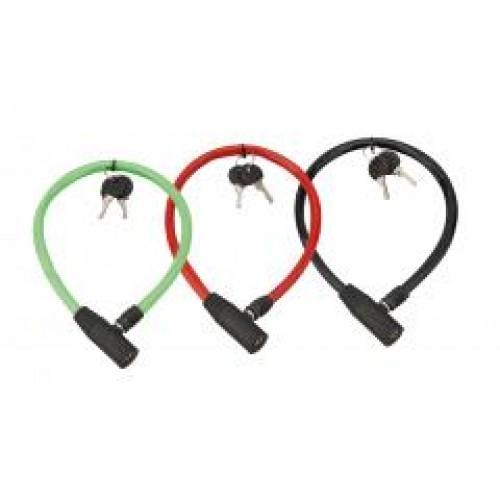 ANTIVOL À CÂBLE ACIER - GAINÉ PVC - POUR CYCLES - 0,50 M - LOT DE 3 FTH THIRARD