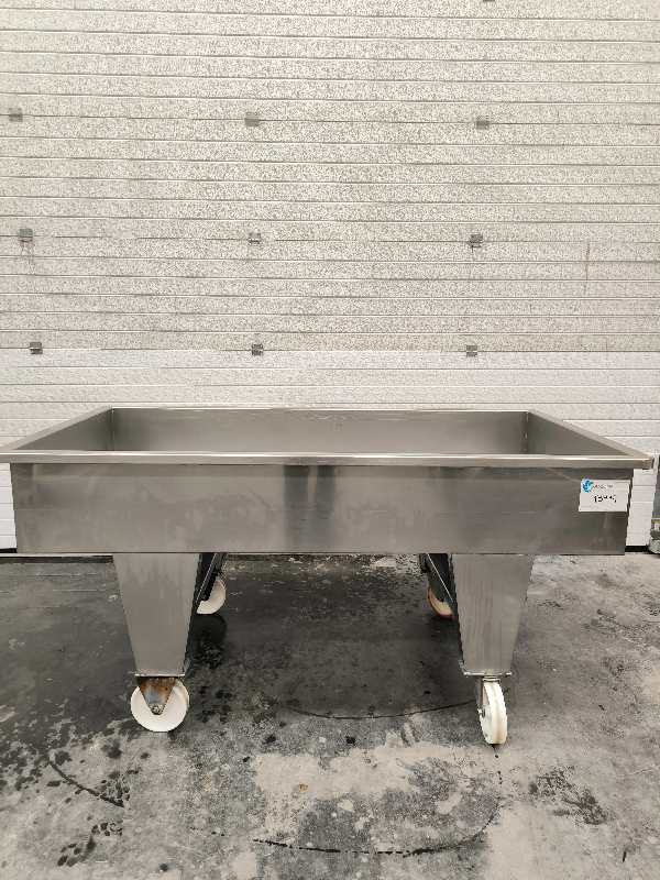 Bac en acier inoxydable 650 litres - référence : C13919 - C13920 - C13921 - Sortie latérale NW50 - Sur roues_0