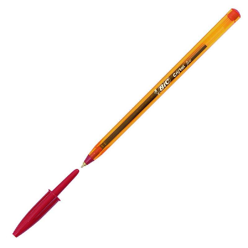 BIC STYLO-BILLE CRISTAL FINE - BIC - 0,8 - CAPUCHON - ROUGE