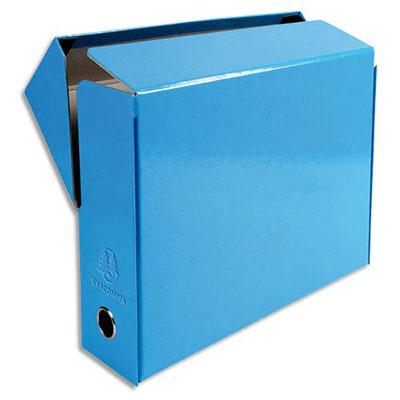 BOÎTE DE TRANSFERT EXACOMPTA IDERAMA - CARTE LUSTREE PELLICULEE - DOS 9,5 CM - 34 X 26 CM - BLEU CLAIR - LOT DE 5