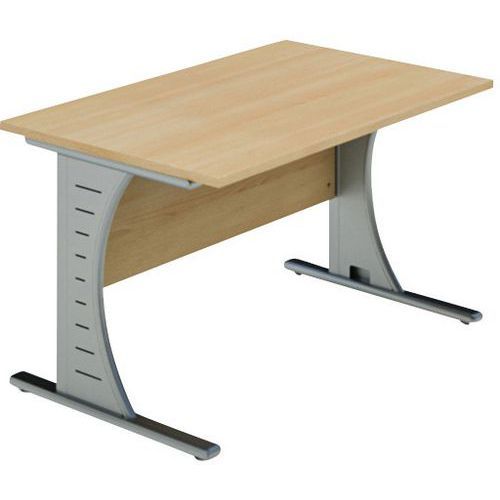 BUREAU DROIT PIEDS CLAP 80 X 80 CM HÊTRE/ALU - QUADRIFOGLIO