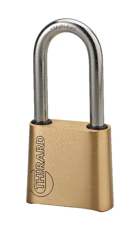 Cadenas Tanker 2 à combinaison modifiable - Anse haute 1/2 - Corps laiton - 10 000 combinaisons possibles - Thirard_0