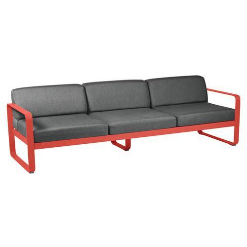 CANAPÉ 3 PLACES BELLEVIE CAPUCINE COUSSINS GRIS GRAPHITE - FERMOB
