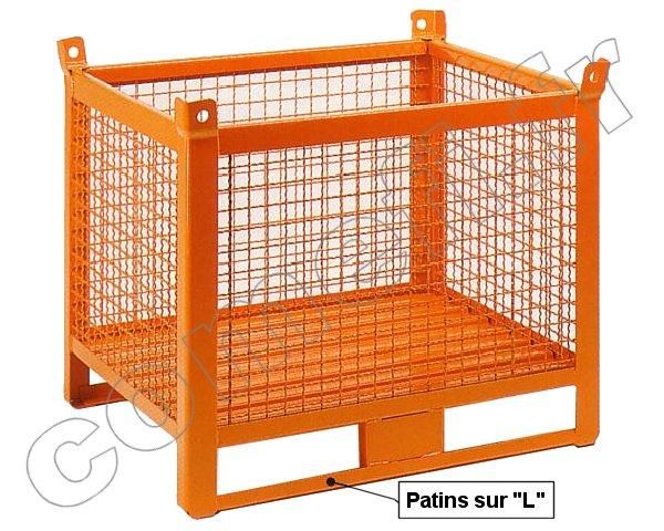 CG115 - CONT GRILLAGÉ 1000KG / PATINS