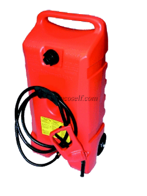 Cuve essence 53L - Caddy ravitaillement avec roulettes et pompe 7,5L/min_0
