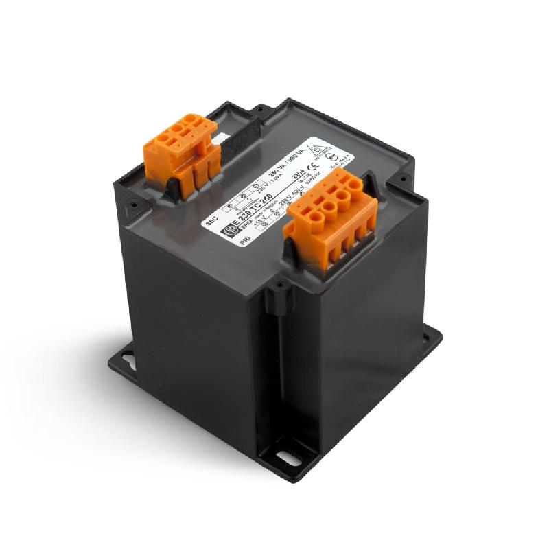 Transformateur monophasé de commande E 230TC250 - IP20 - 250VA - Tension primaire 15-0-230-400V - Tension secondaire 0-0-230V_0