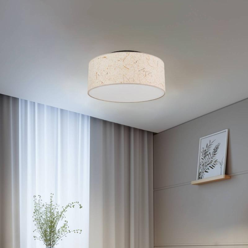 EMIBIG LIGHTING PLAFONNIER ASTON, Ø 50 CM, ASPECT LIÈGE
