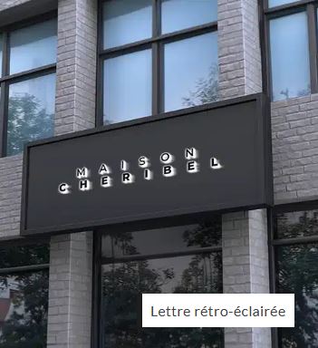 Lettres rétro éclairées
