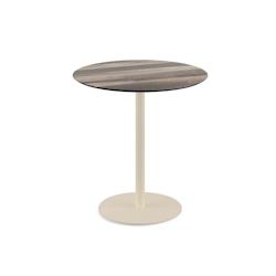 Essentials Urban table de bistrot avec piètement sable + plateau HPL aspect bois Ø70 cm - Veba - Bois - l0- L- P- h - marron 130031270_0