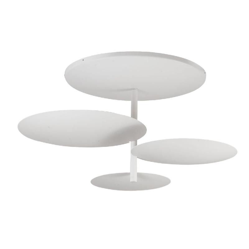 Fabas Luce Plafonnier Led Simplon 3 X 15,5 W Intégré, 5 180 Lm, 3 000 K, Dimmable, Coupure De Phase, Cadre Métallique, Ip20, Classe 1 - Blanc - bla_0
