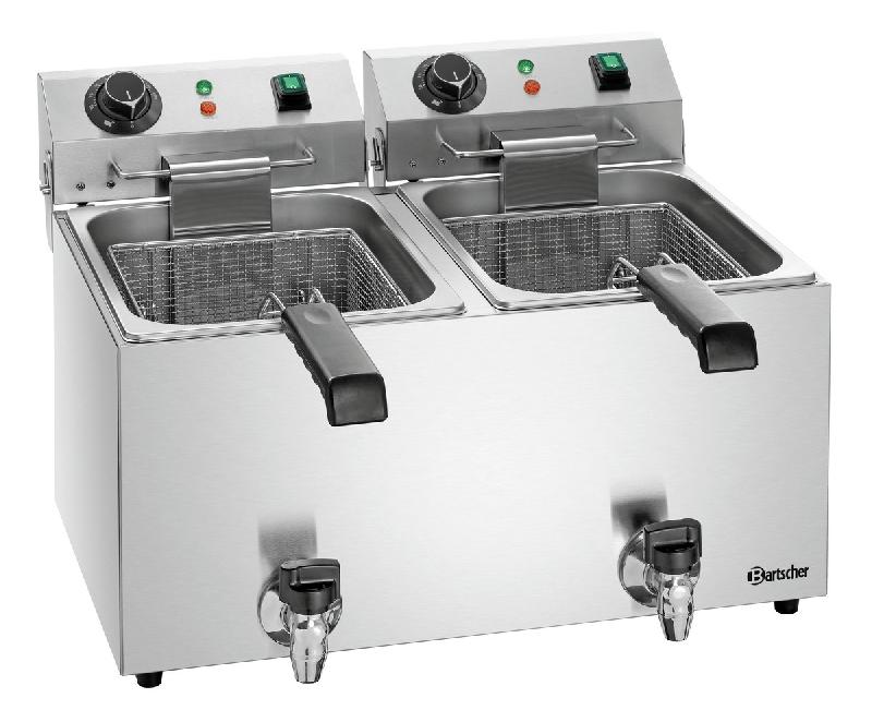 Friteuse snack IV Plus - double cuve - vidange pratique - marque Bartscher_0