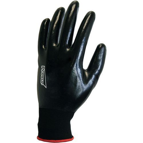 GANTS DE MANUTENTION SANS COUTURE NOIR À ENDUCTION NITRILE DE TAILLE 10 - SINGER SAFETY