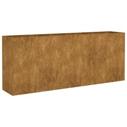 Helloshop26 - Jardinière bac lit surélevé plantes fleurs terrasse jardin de jardin 200 x 40 x 80 cm acier corten marron 02_0039396 - 3000218475291_0