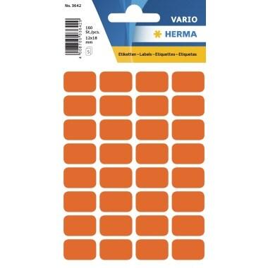 HERMA 160 étiquettes rouges multi-usage, format 12 x 18 mm (5 feuilles 9x16 / cdt) - 3642_0
