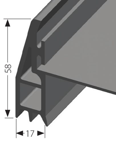 Joint racleur porte isotherme positive pour chambre froide n°jcr60n_0